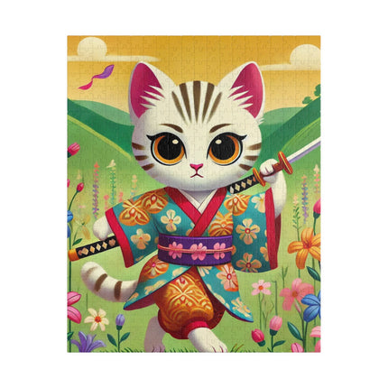 Samurai Kitten Spiral Puzzle (110, 252, 520-piece)