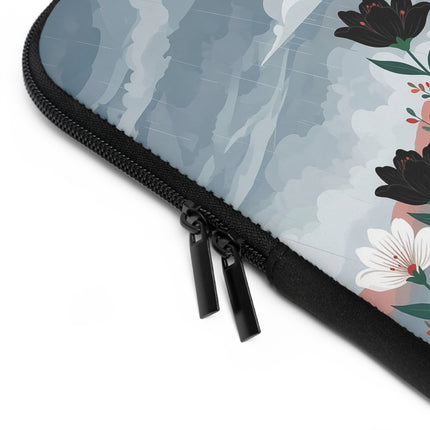 🌧️🌺 The Lady Of The Storm Garden Laptop Sleeve – Art Deco Floral Drama
