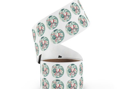 Candy Cane Timekeeper Bunny Round Sticker Label Rolls