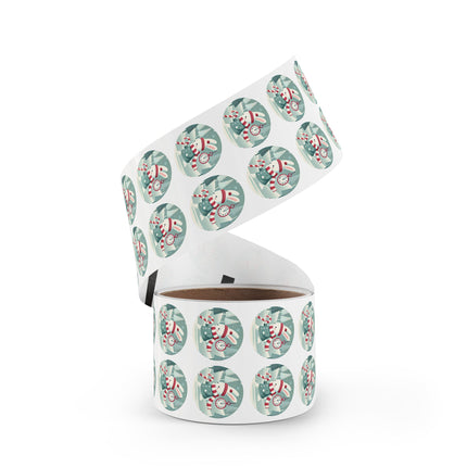 Candy Cane Timekeeper Bunny Round Sticker Label Rolls