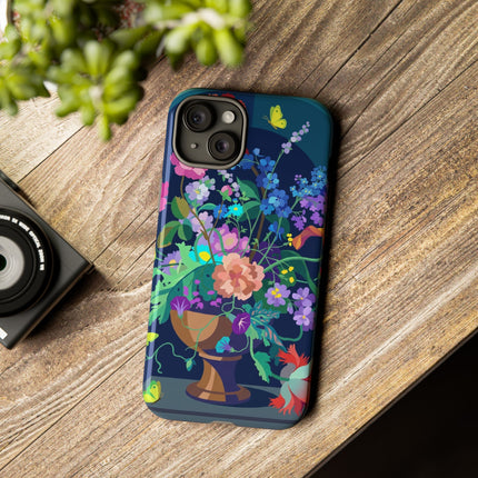 Midnight Floral Reverie Phone Case – Vibrant Bloom & Enchanted Beauty