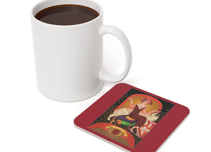 Capricorn Zodiac Design – January & Garnet by Carlo Chiostri | Cork Back Coaster
