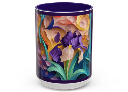The Elegant Iris Flower Colorful Mugs (11oz, 15oz)
