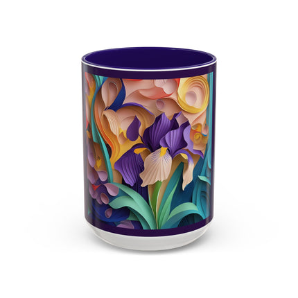 The Elegant Iris Flower Colorful Mugs (11oz, 15oz)