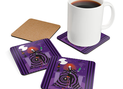 Mystic Elegance Corkwood Coaster Set