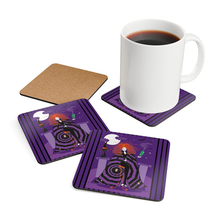 Mystic Elegance Corkwood Coaster Set