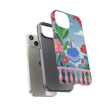 🌺🪭 The Lady Of The Grand Flower Terrace Phone Case – Art Deco Garden Elegance