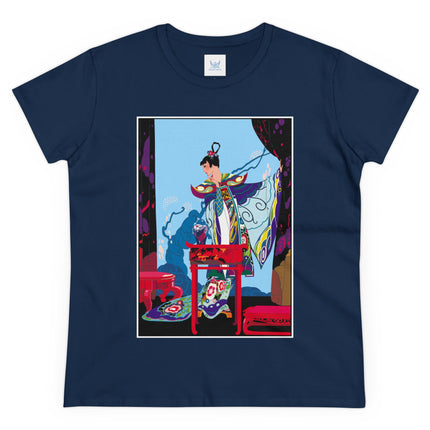 A Visual Journey by Umberto Brunelleschi Women's Midweight Cotton Tee