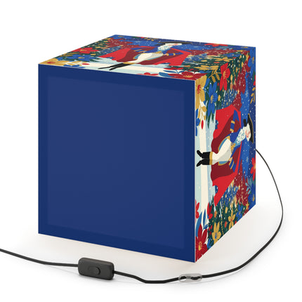 🎭❄️ The Christmas Masquerade Lady Light Cube Lamp – Art Deco Holiday Fantasy