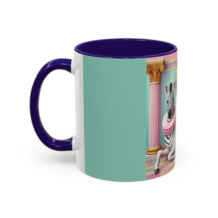 Still Life with Zebra, Fruit, and Pink Columns Colorful Mugs (11oz, 15oz)