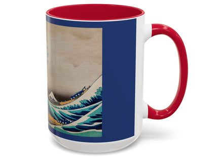The Great Wave off Kanagawa by Katsushika Hokusai Colorful Mugs (11oz, 15oz)