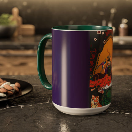 The Jewel Pavilion Colorful Mug (11oz, 15oz) – Royal Elegance, Peacock Beauty & Jewel-Toned Splendor