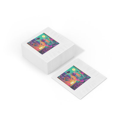 Dance of the Skeleton Ballerinas White Coined Napkins