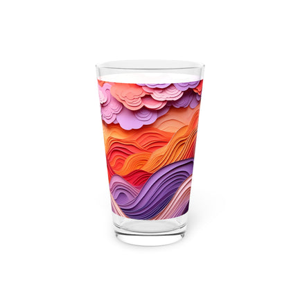 Dramatic Sunset Sky Glass, 16oz
