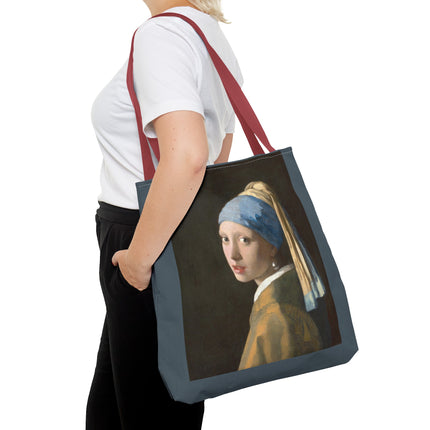 Girl with a Pearl Earring by Johannes Vermeer Tote Bag (AOP)