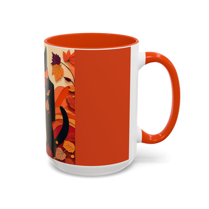 Siamese Cat at an Autumn Harvest Fair Colorful Mugs (11oz, 15oz)
