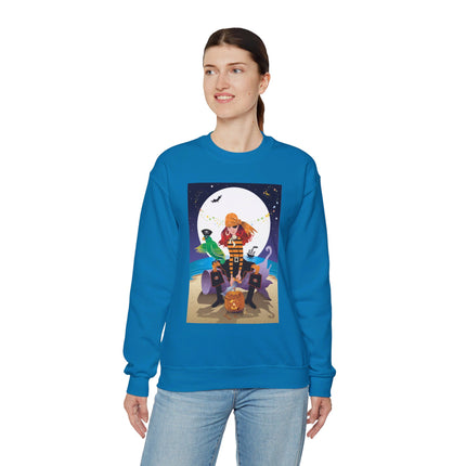 Moonlit Pirate Halloween Unisex Heavy Blend™ Crewneck Sweatshirt