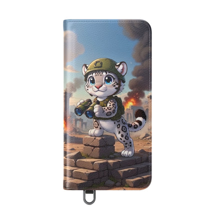 🐆🔭 The Snow Leopard Lookout Flip Case – Adventure, Curiosity & Fearless Style
