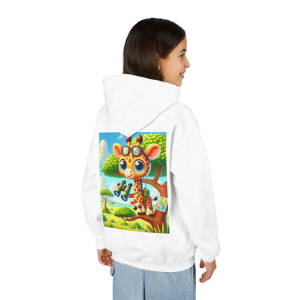 Giraffe Lookout Youth Hooded Sweatshirt – Adventure, Curiosity & Cozy Comfort