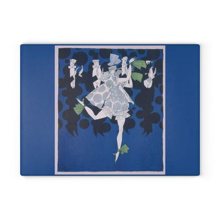 Where is my boy tonight by Ralph Barton Glass Cutting Board