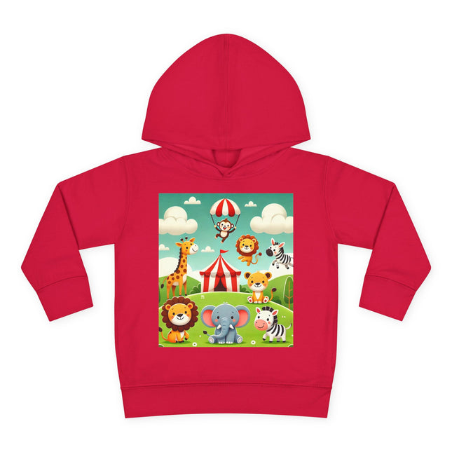 Whimsical Circus Friends Toddler Pullover Fleece Hoodie