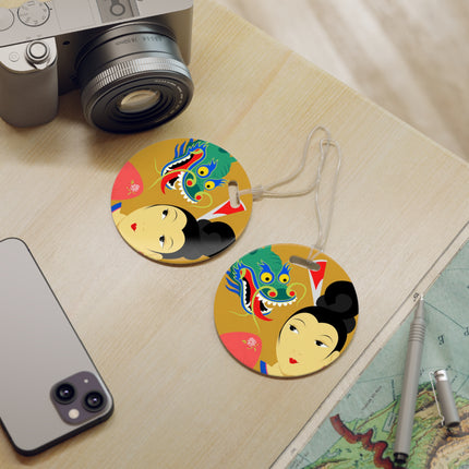 Dragon Fan Luggage Tag – Bold Fantasy & Elegant Strength