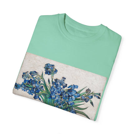 Irises by Vincent Van Gogh Unisex Garment-Dyed T-shirt