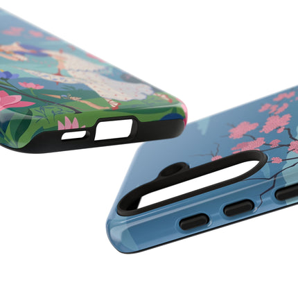 🌸☂️ The Lady Of The Falling Blossoms Phone Case – Art Deco Garden Whimsy