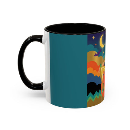 🌙🎃 The Witch Of Crescent Moon Pumpkin Colorful Mug – Colorful Halloween Charm