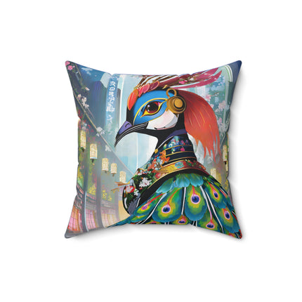 Techno Plumes Spun Polyester Square Pillow