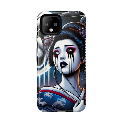 Geisha’s Black Ink Tears Phone Cases
