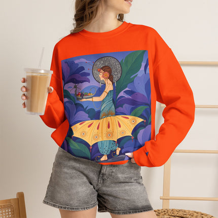 🦋🌿 The Butterfly Garden Offering Crewneck Sweatshirt – Art Deco Botanical Fantasy