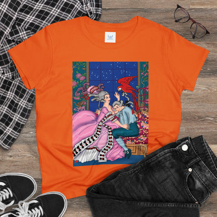 The Jealous Parrot by George Barbier Women's Midweight Cotton Tee