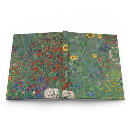 Farm Garden with Sunflowers by Gustav Klimt Hardcover Journal Matte
