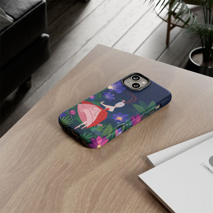 🌺✨ The Lady Of The Starlit Enchanted Garden Phone Case – Art Deco Floral Fantasy