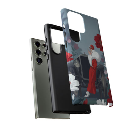 🚗🌺 The Lady Of The Grand Touring Car Phone Case – Art Deco Motoring Elegance