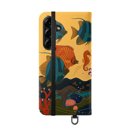 🐚🌊 The Lady Of The Enchanted Pearl Flip Case – Art Deco Undersea Fantasy