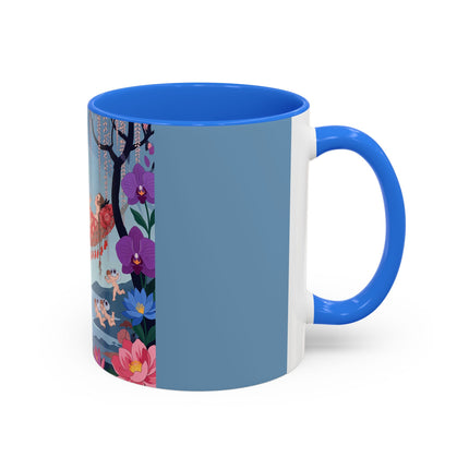 The Ladies Of The Enchanted Hammock Colorful Mugs – Art Deco Whimsical Garden Elegance