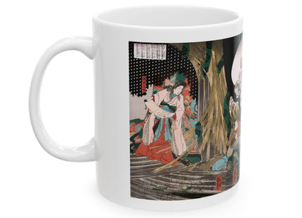 Mitsukuni Defying the Skeleton Spectre by Utagawa Kuniyoshi Ceramic Mug (11oz, 15oz)