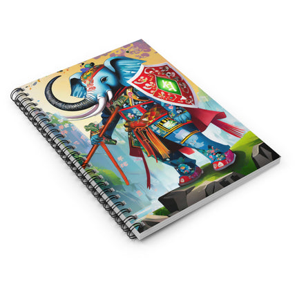 Cyberpunk Elephant Spiral Notebook - Ruled Line