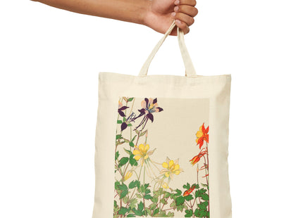 Aquilegia Flower by Tanigami Kônan Cotton Canvas Tote Bag