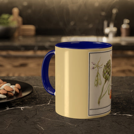 Artichoke, Broad Beans, and Lantern Plant by Anselmus Boëtius de Boodt Colorful Mugs, 11oz