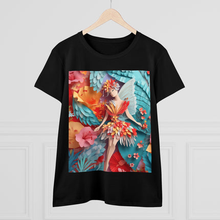 Hibiscus Fairy Women's Midweight Cotton Tee