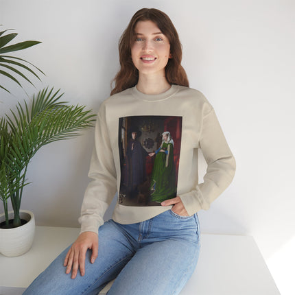 Arnolfini Portrait by Jan Van Eyck Heavy Blend™ Crewneck Sweatshirt