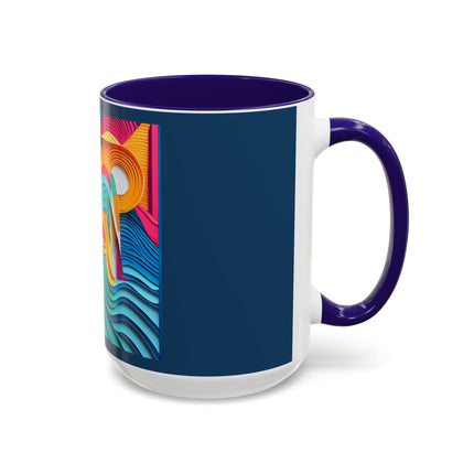Surfing Zebra Colorful Mugs (11oz, 15oz)