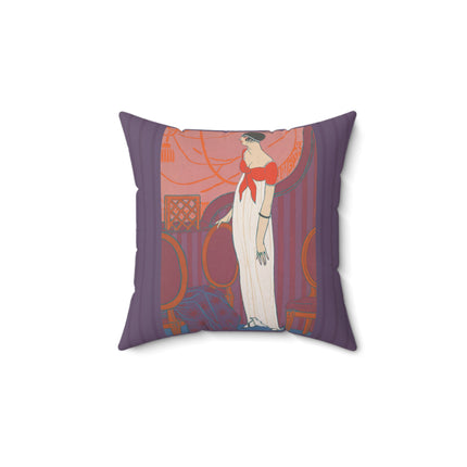 L’Entracte by Georges Lepape Spun Polyester Square Pillow