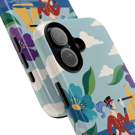 🌊🔭 The Lady Of The Seaside Lookout Phone Case – Art Deco Nautical Adventure