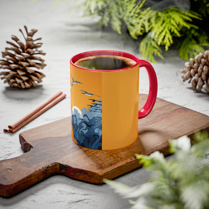 Falcon Mistress Colorful Mugs – Art Deco Majesty & Mythic Freedom