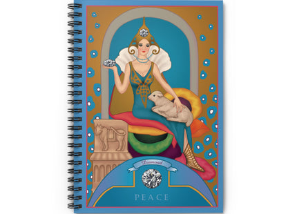 April & Diamond (from the Gem Series) by Sofia Chiostri Spiral Notebook - Ruled
