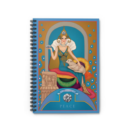 April & Diamond (from the Gem Series) by Sofia Chiostri Spiral Notebook - Ruled